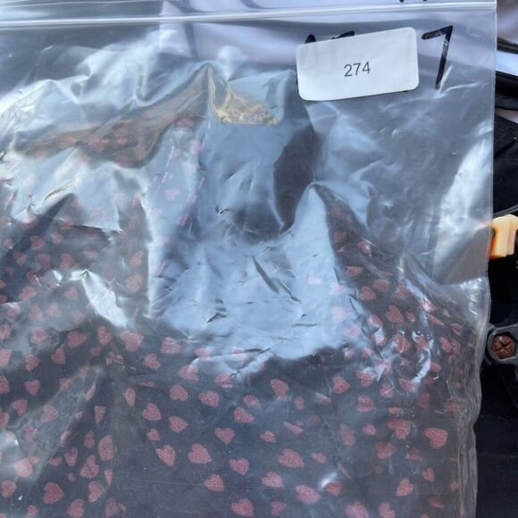 Rails Black Red Hearts Smocked Waist Jasmine Enamoured Mini Dress Medium - Picture 10 of 10